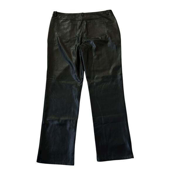 Autres Filles Black Faux Leather High Rise Pants Women's Size XL | 31-17-3 - Picture 2 of 7